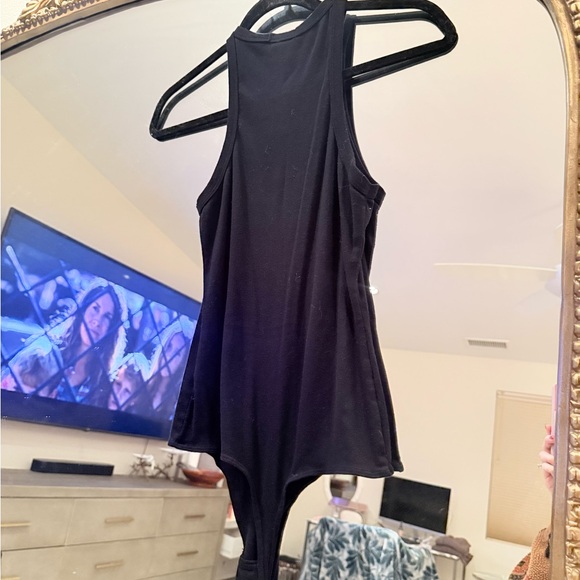 AGOLDE WOMEN'S RIANNE HIGH-NECK RACERBACK BODYSUIT Black Small - Picture 10 of 12